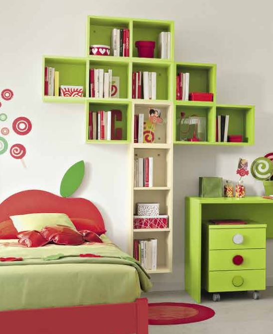 Librerie per cameretta colorata Outletarreda