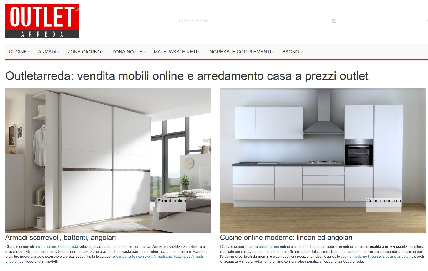 shop outletarreda mobili online