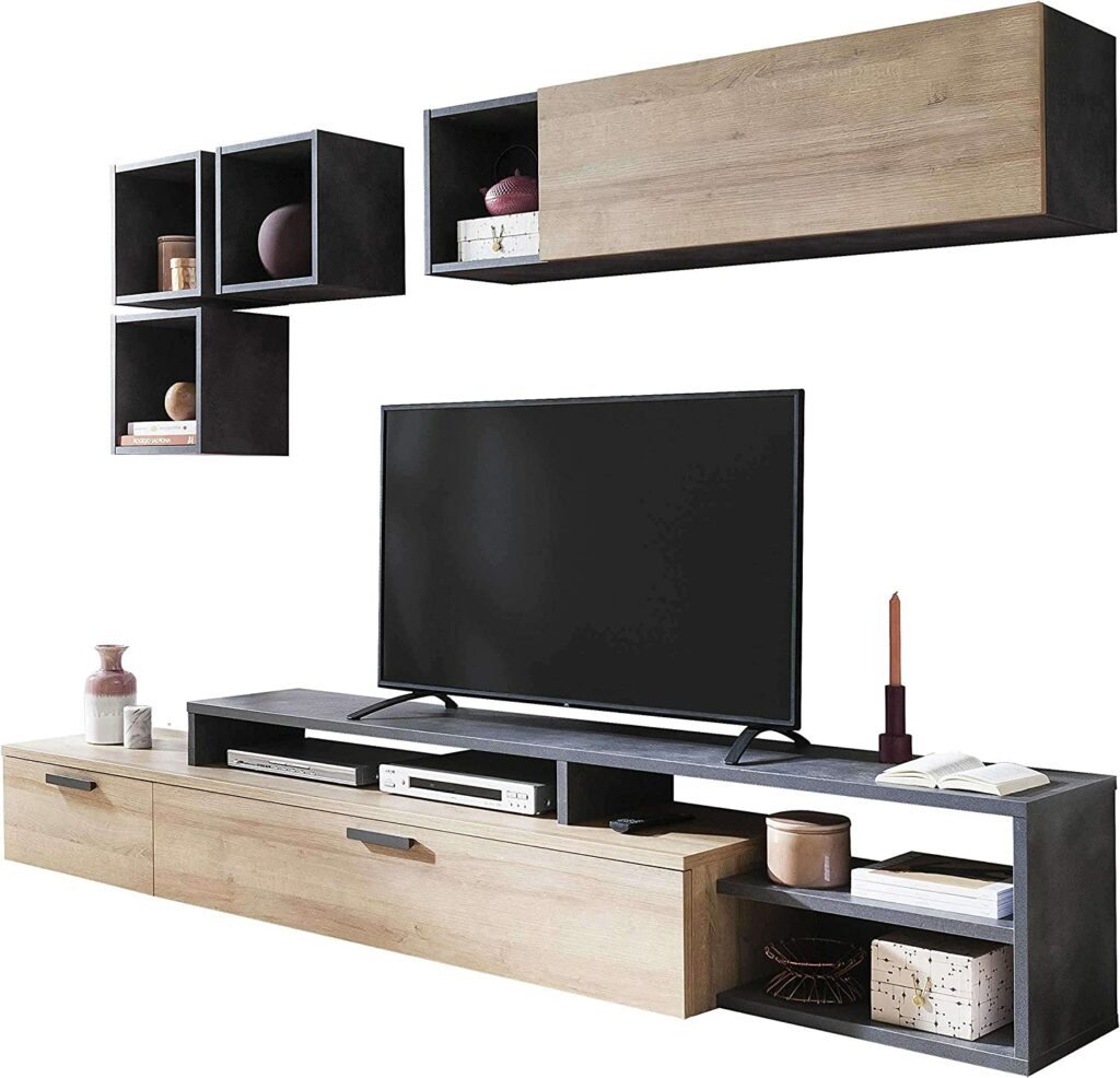 parete attrezzata moderna legno