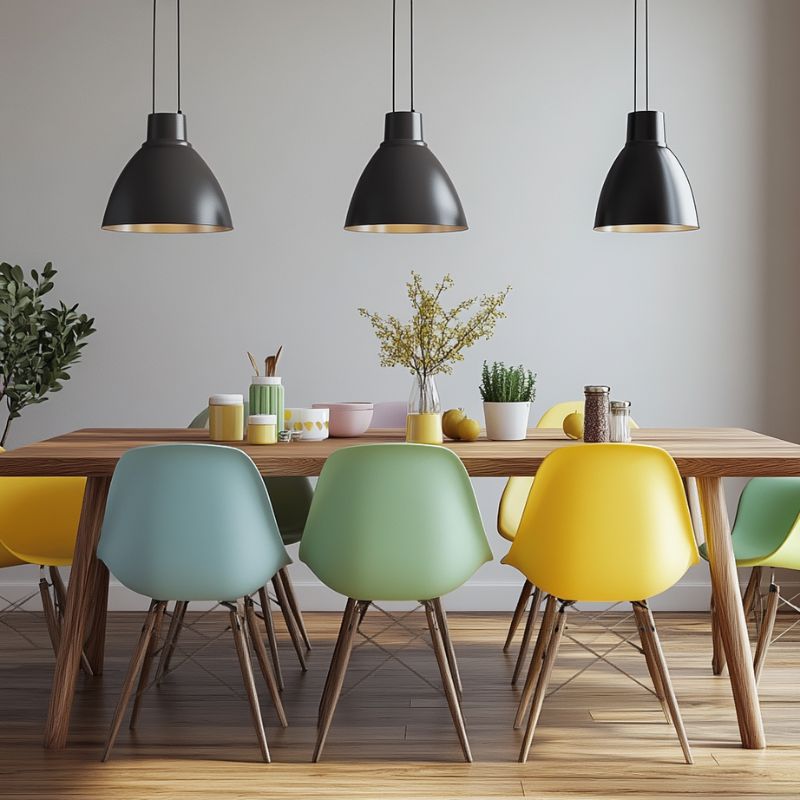 sedie colorate sala da pranzo
